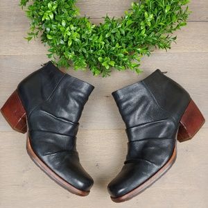 Kork-Ease 'Kissel' Black Leather Ankle Boots